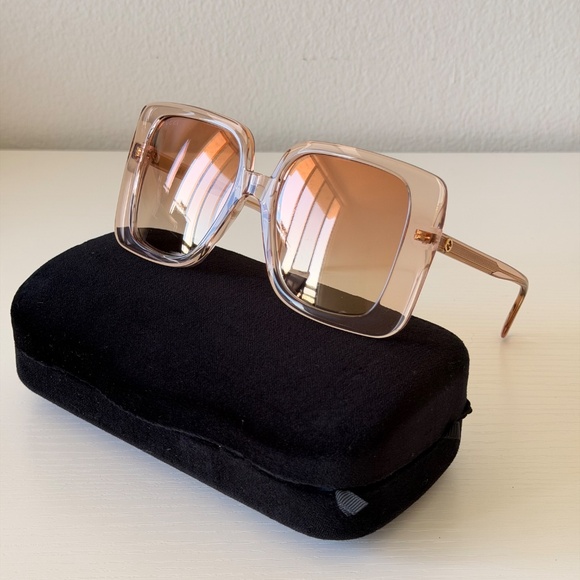 New, Gucci Sunglasses GG1314S 005, Nude Frame, Lightly Mirrored, Authentic main image 8